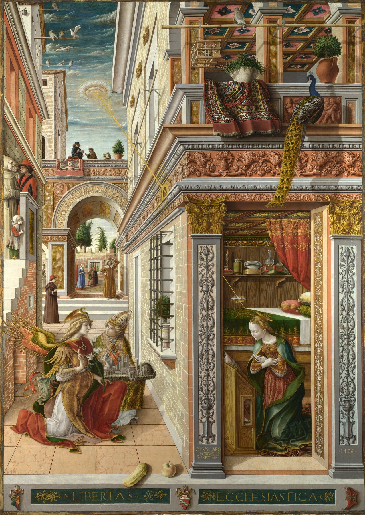 The Annunciation, with Saint Emidius, Carlo Crivelli