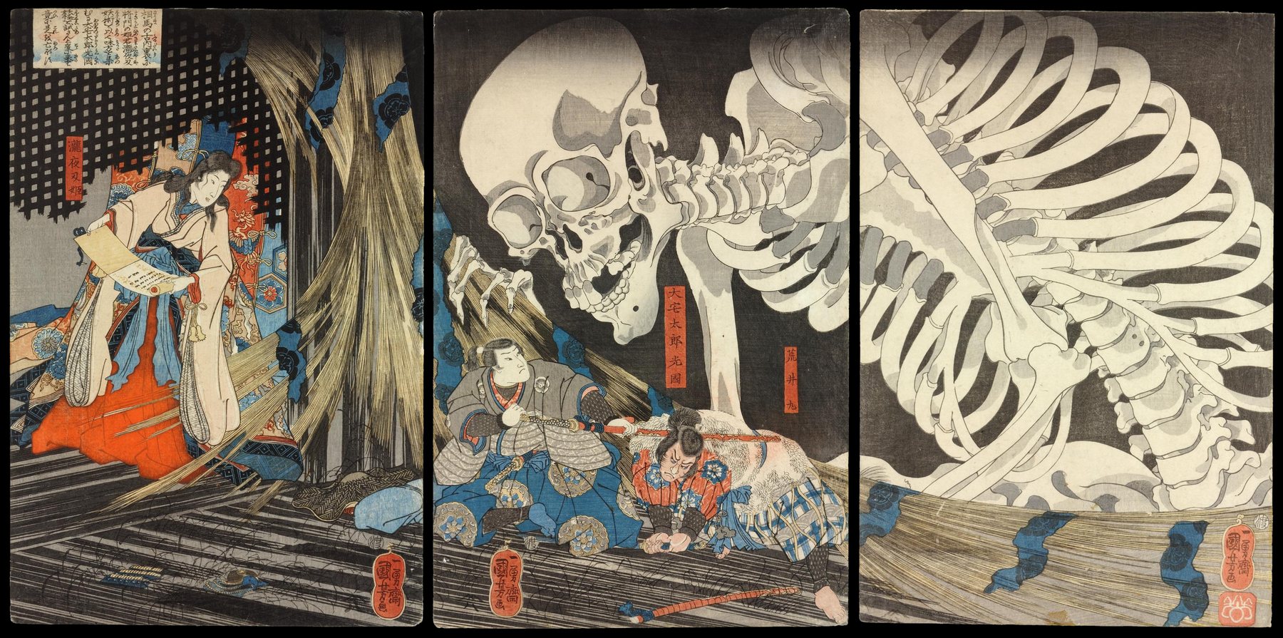 Takiyasha the Witch and the Skeleton Spectre, Utagawa Kuniyoshi