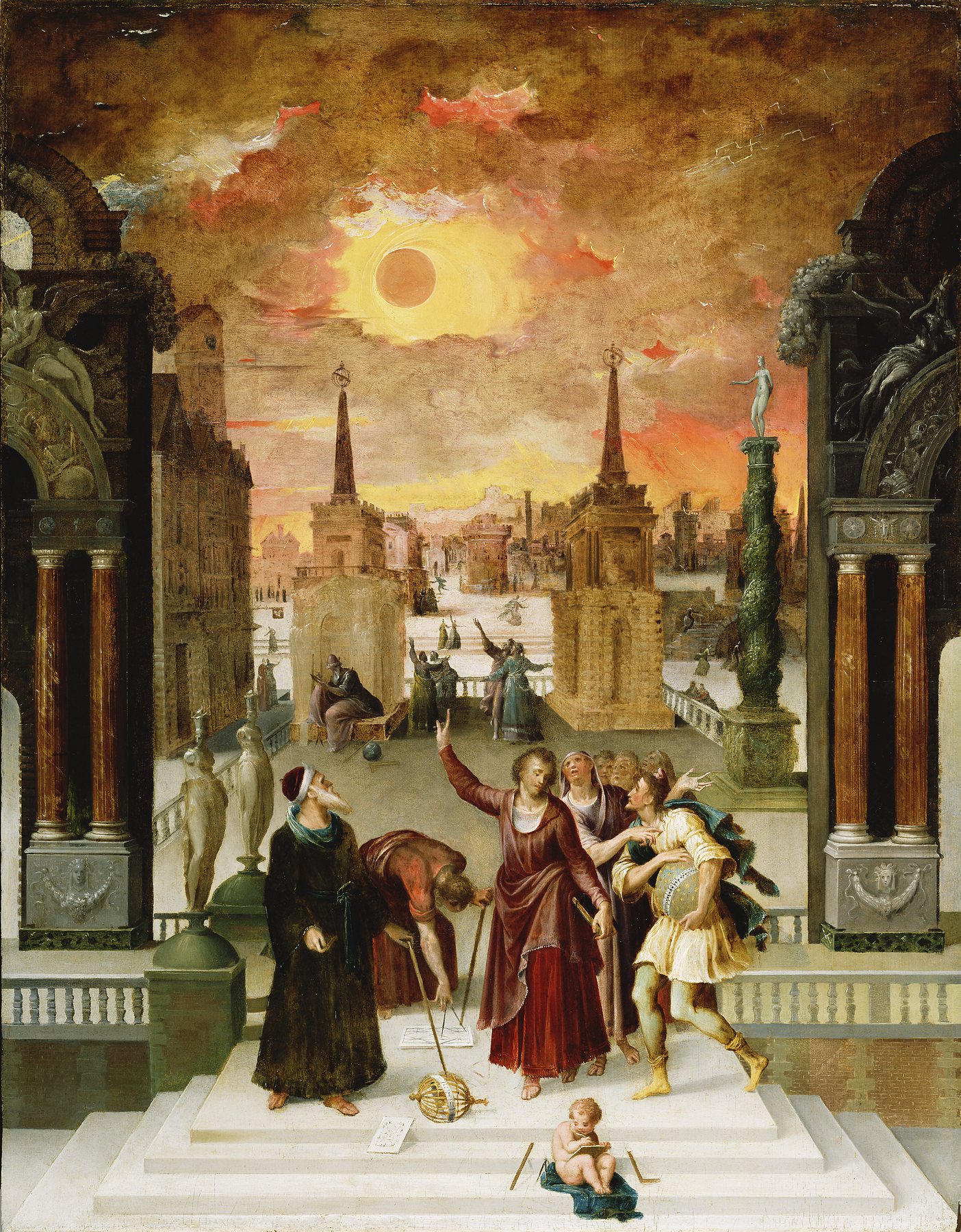 Astronomers Studying an Eclipse, Antoine Caron
