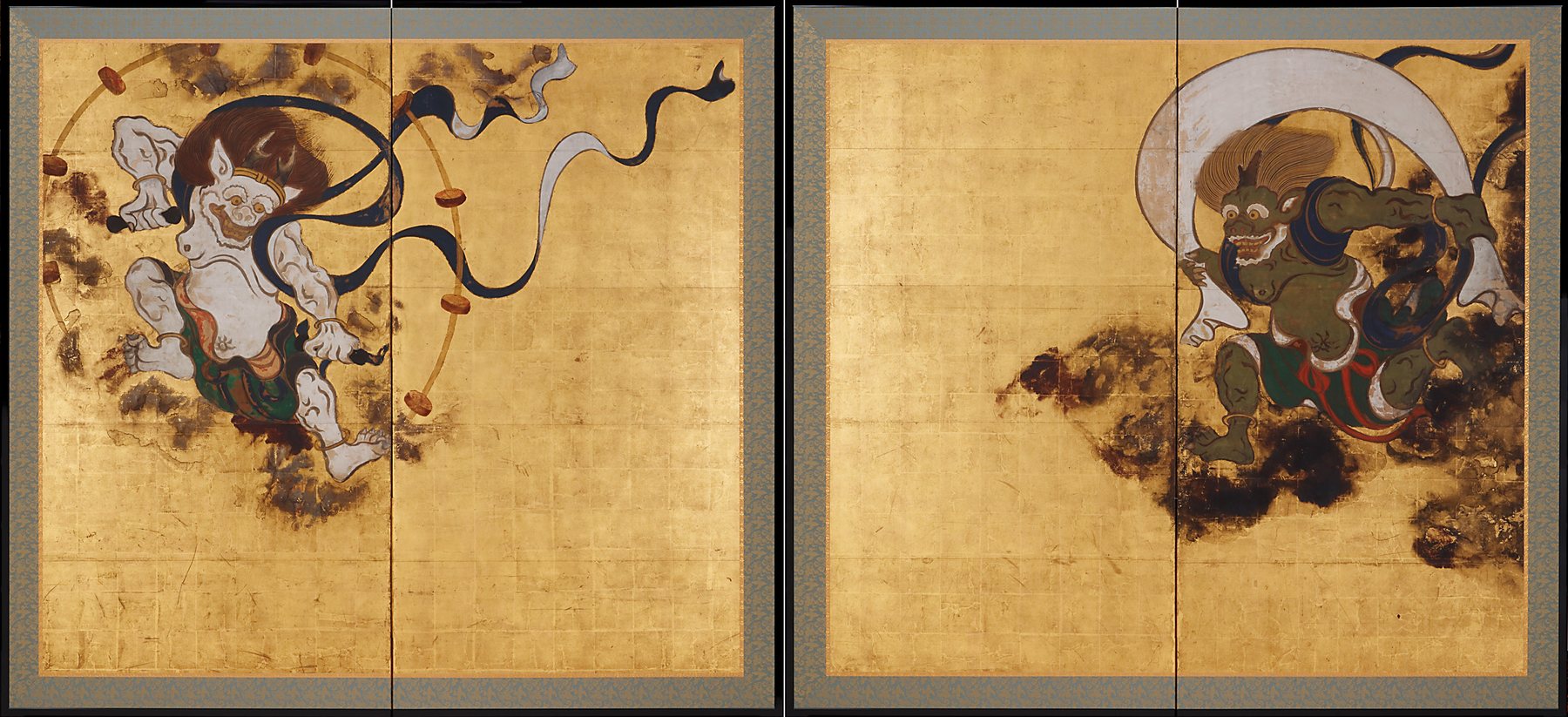 Wind and Thunder Gods (Fūjin-Raijin-zu), Tawaraya Sōtatsu