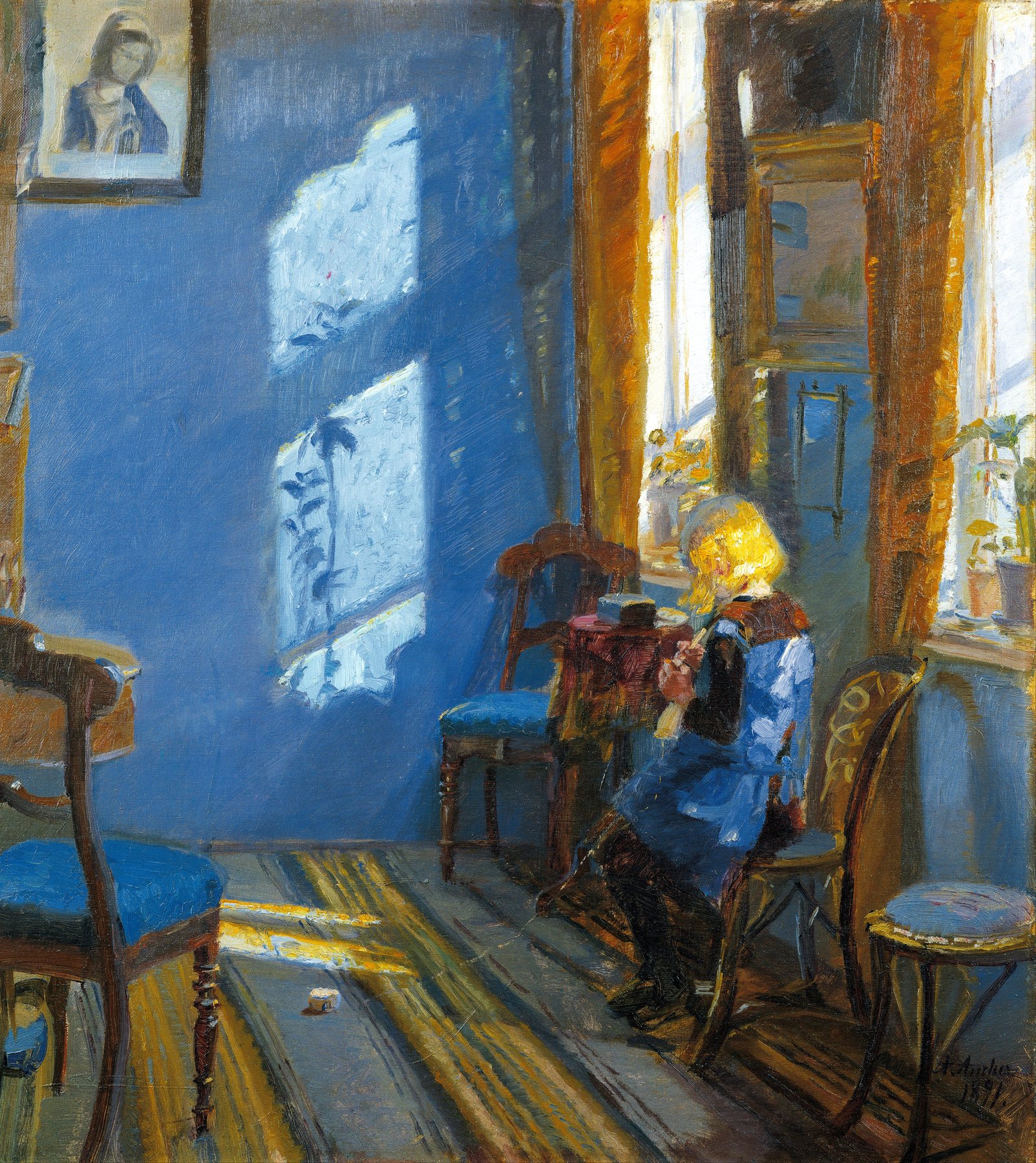 Sunlight in the Blue Room, Anna Ancher